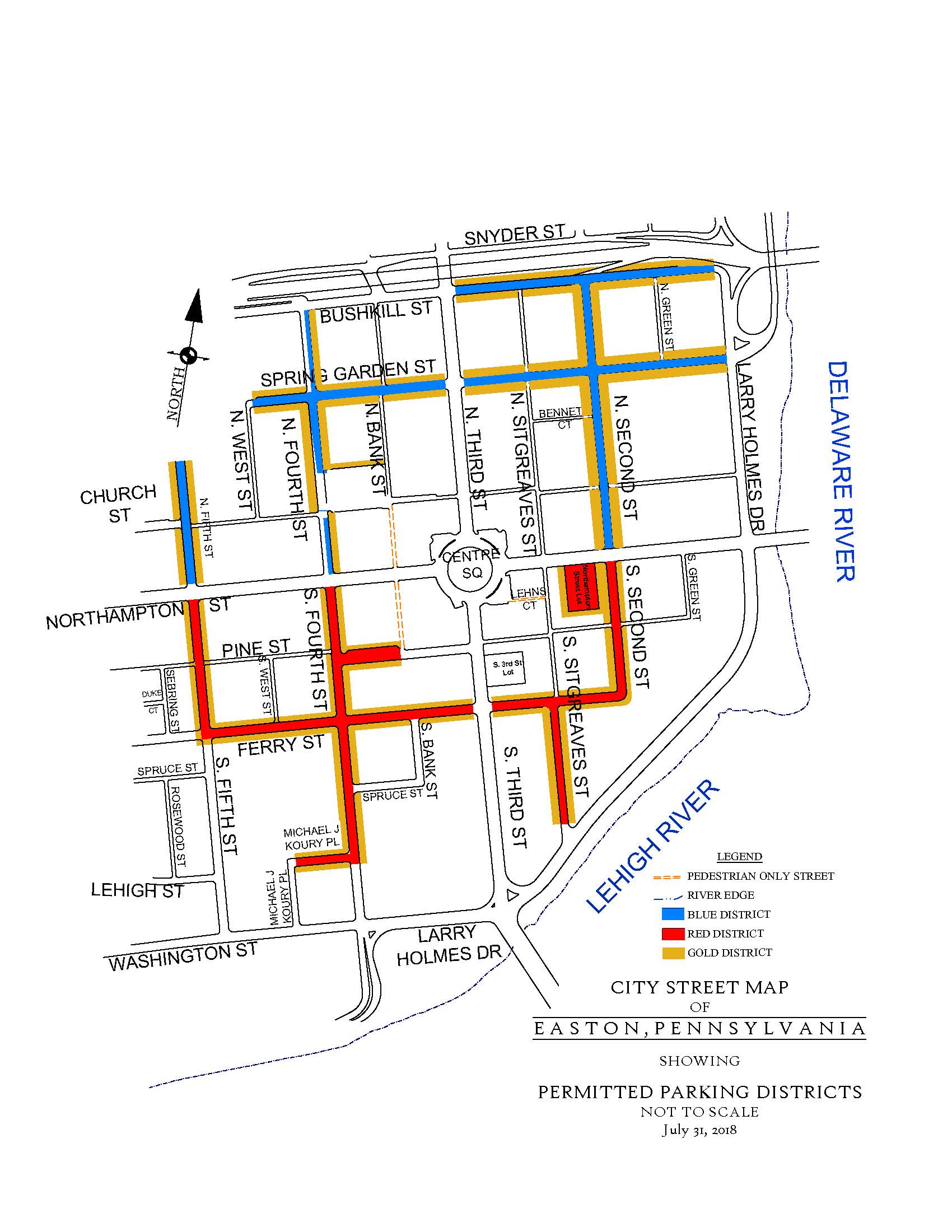 Downtown Parking Permit Map